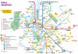 ブダペストの地下鉄とメトロとトラムなど交通網全体
